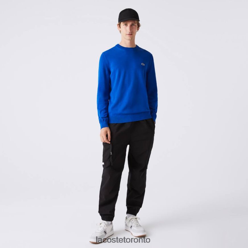 Clothing Lacoste Organic Cotton Crew Neck Sweater Blue Men Z60BPR1491