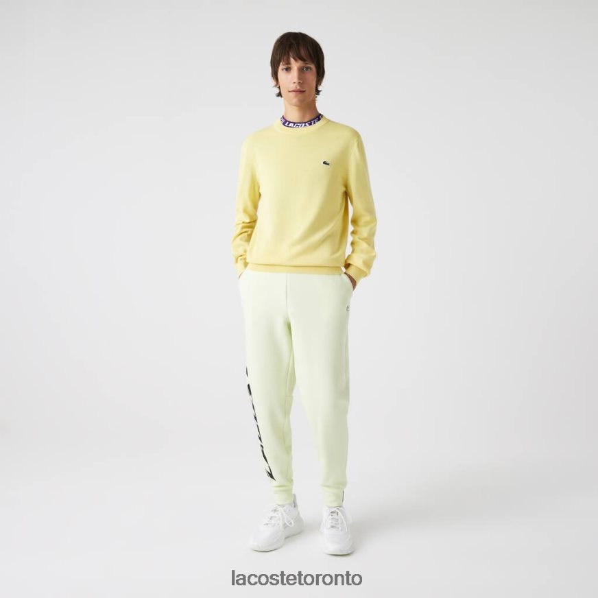 Clothing Lacoste Organic Cotton Crew Neck Sweater Yellow Men Z60BPR1617