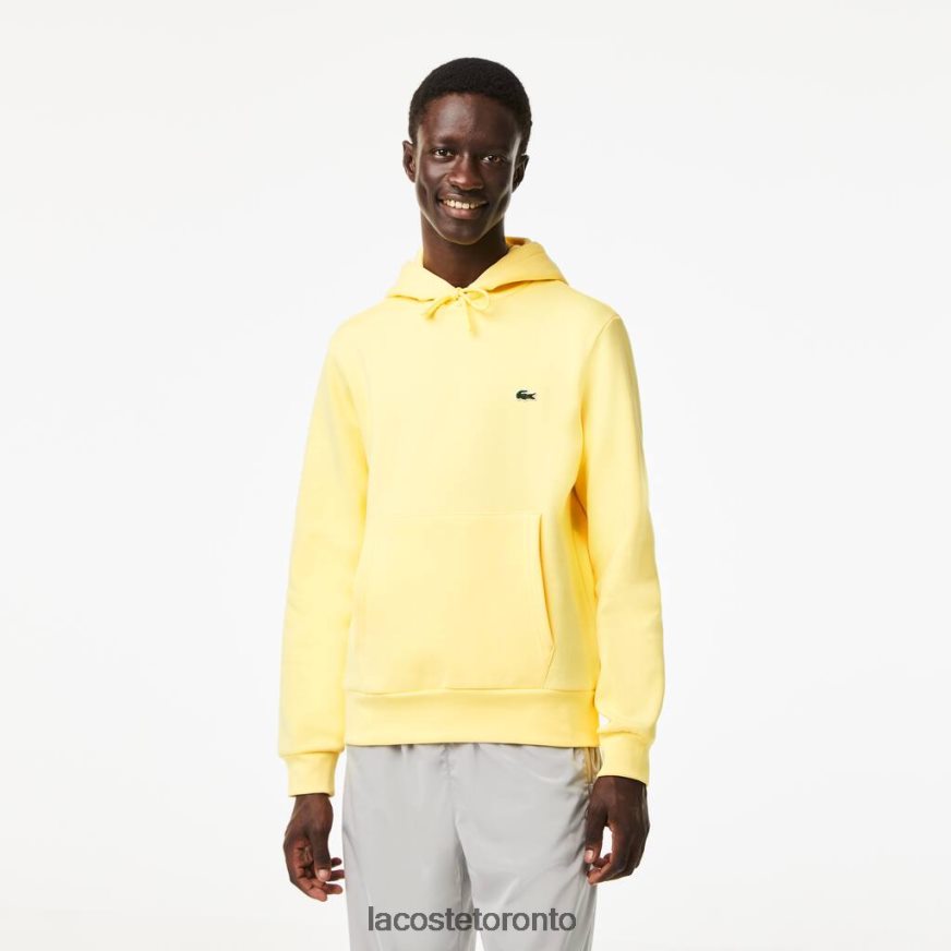 Clothing Lacoste Organic Cotton Hooded Sweatshirt Yellow Men Z60BPR310