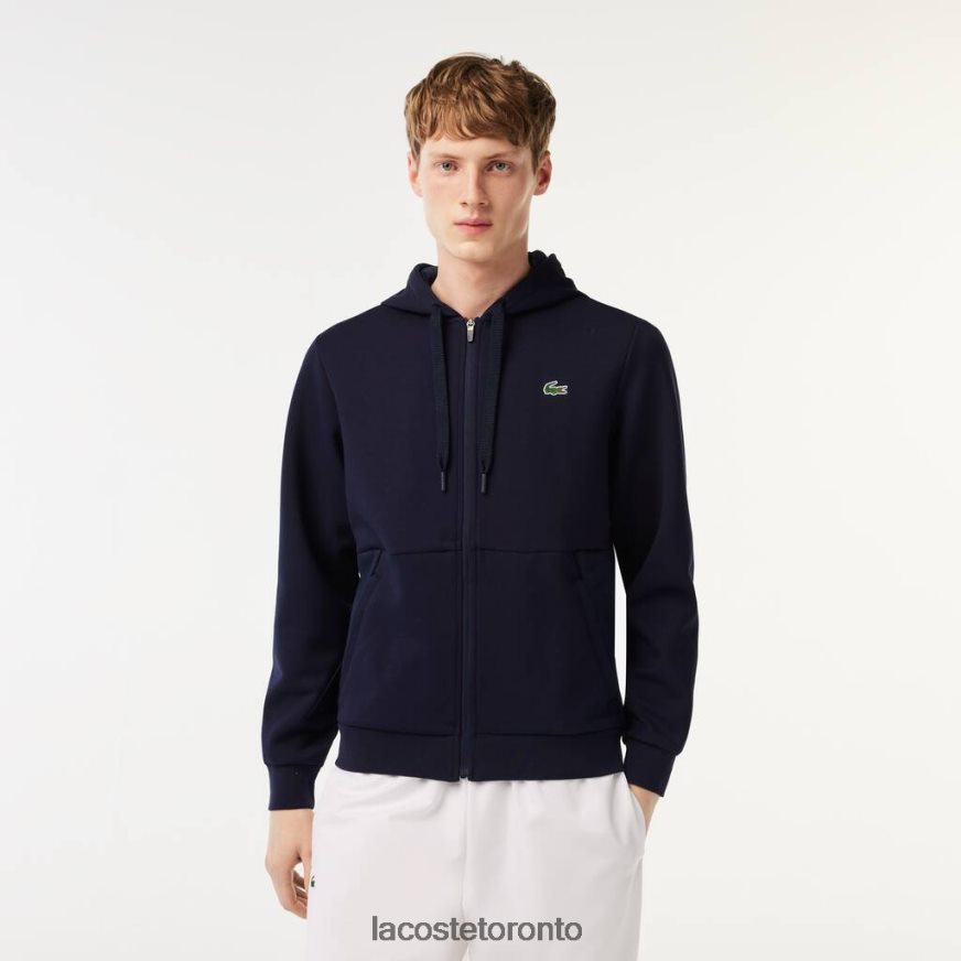 Clothing Lacoste SPORT Mesh Panels Hoodie Navy Blue Men Z60BPR1019