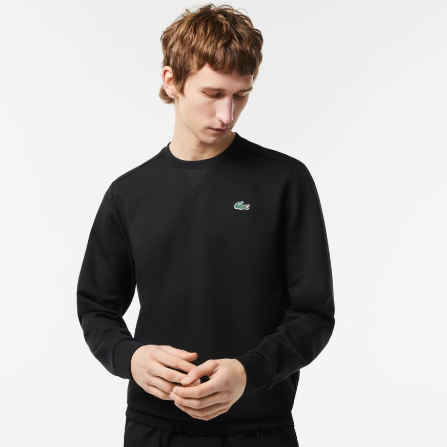 Clothing Lacoste SPORT Mesh Panels Sweatshirt Black Men Z60BPR1063