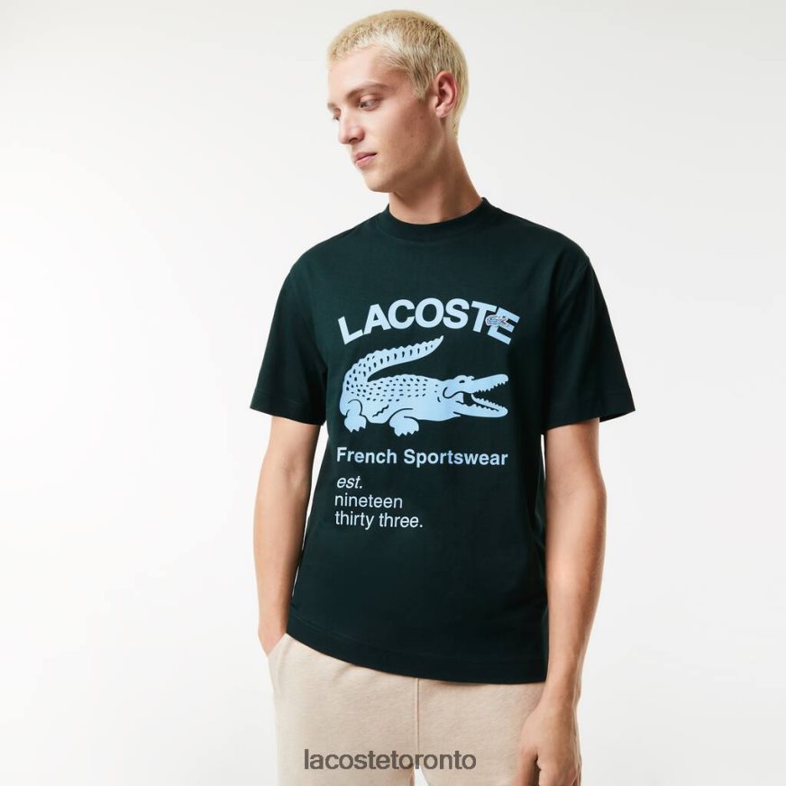 Clothing Lacoste Relaxed Fit Crocodile T-Shirt Green Men Z60BPR699