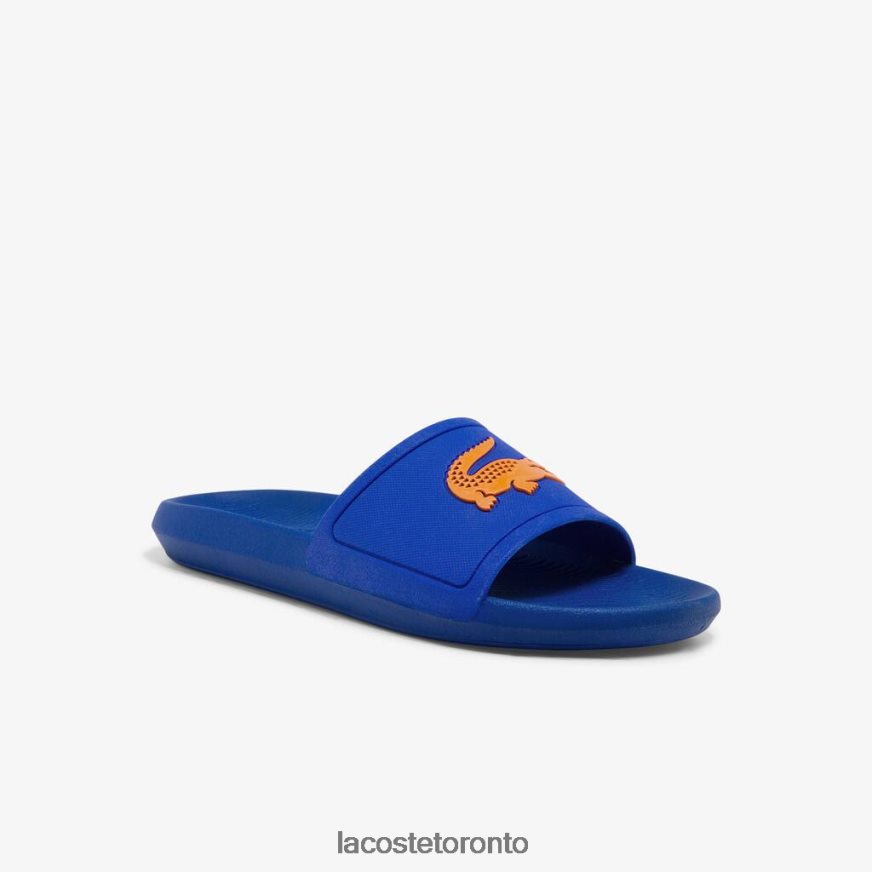 Shoes Lacoste Croco Rubber Slides Blue/Orange Men Z60BPR1915