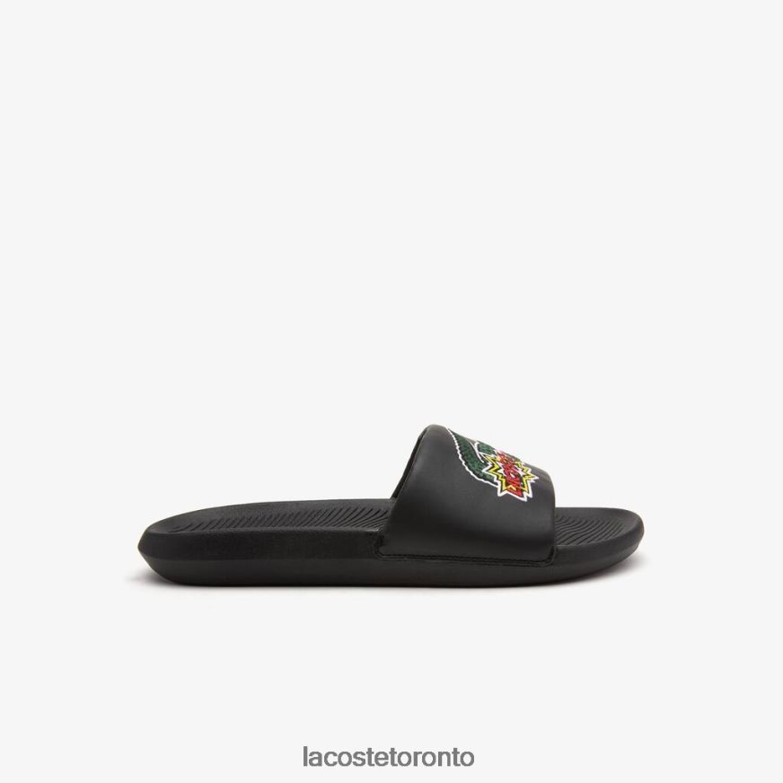 Shoes Lacoste Croco Synthetic Slides Black Men Z60BPR1761