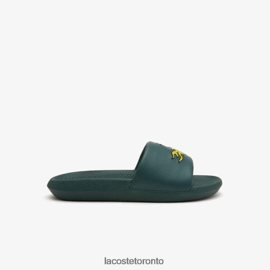 Shoes Lacoste Croco Synthetic Slides Green Men Z60BPR1762