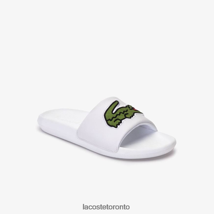 Shoes Lacoste Croco Synthetic Slides White/Green Men Z60BPR1809