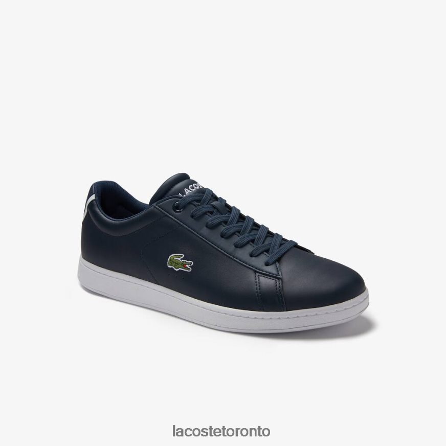 Shoes Lacoste Carnaby Evo Leather Sneakers Navy Blue Men Z60BPR1874