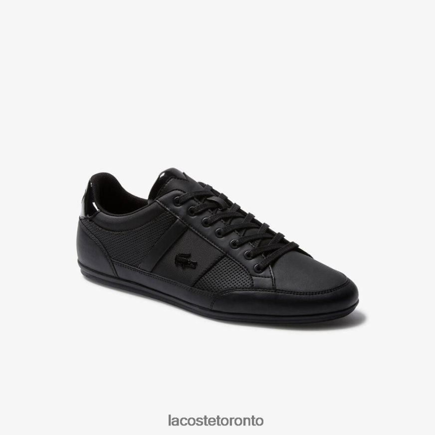 Shoes Lacoste Chaymon Perforated Leather Sneakers Black Men Z60BPR1711