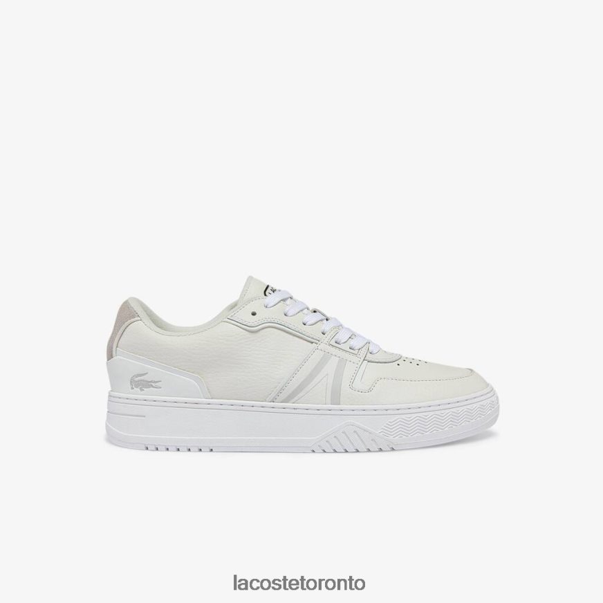 Shoes Lacoste L001 Leather Sneakers White & Off White Men Z60BPR1839