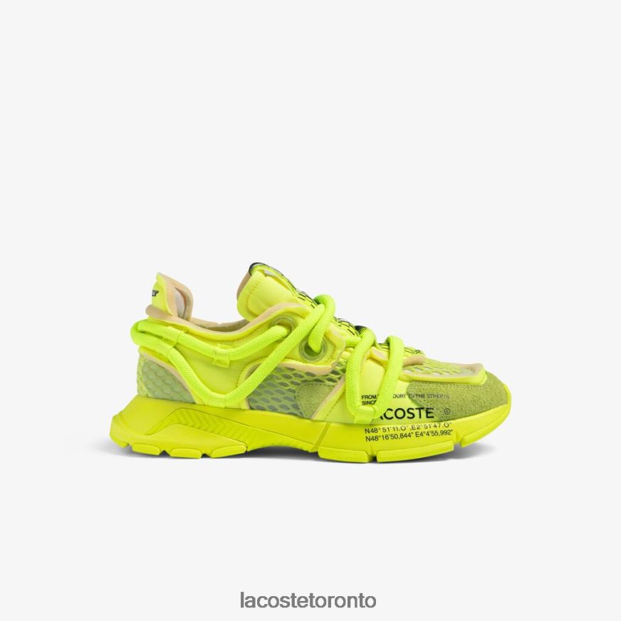 Shoes Lacoste L003 Active Runway Textile Sneakers Yellow Men Z60BPR1733