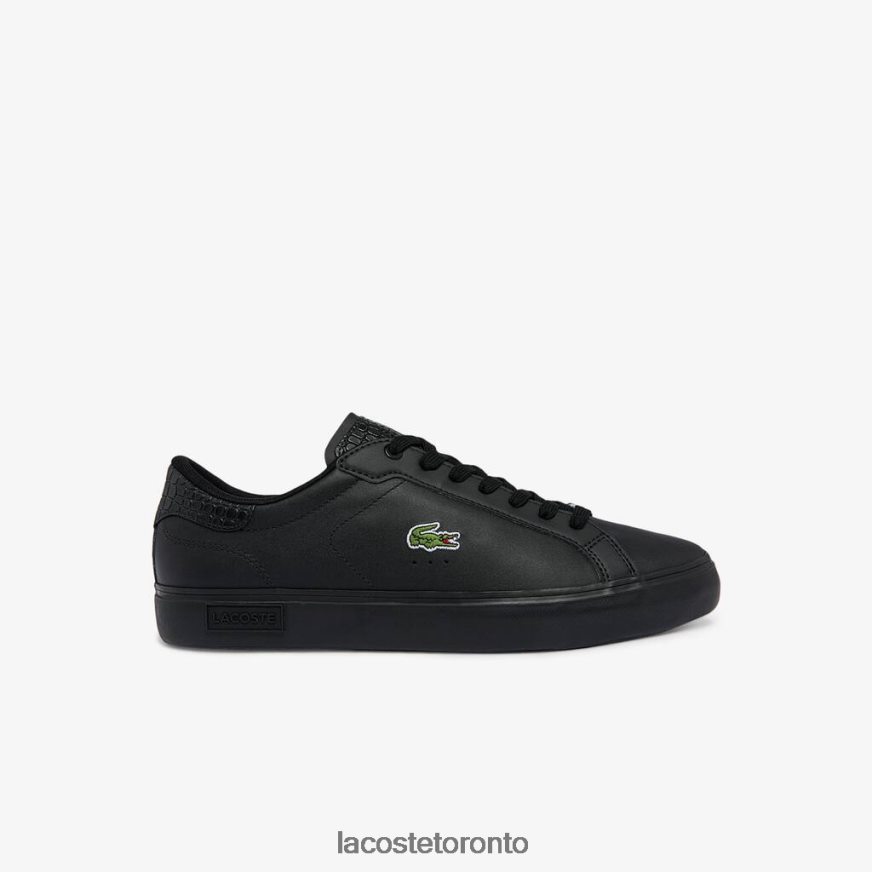 Shoes Lacoste Powercourt Burnished Leather Sneakers Black Men Z60BPR1846