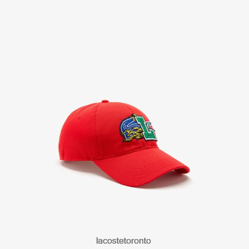 Accessories Lacoste Contrast Badge Cap Red Unisex Z60BPR2240