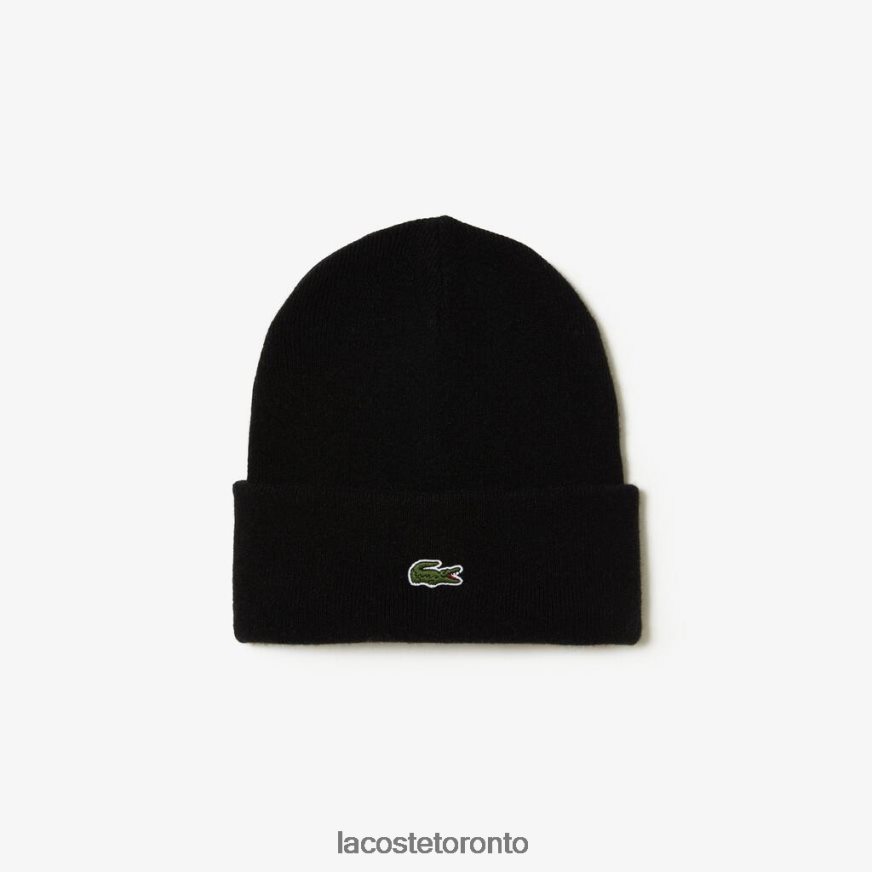 Accessories Lacoste Wool Beanie Black Unisex Z60BPR2293