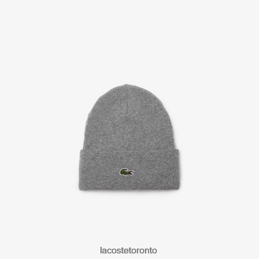 Accessories Lacoste Wool Beanie Grey Chine Unisex Z60BPR2294