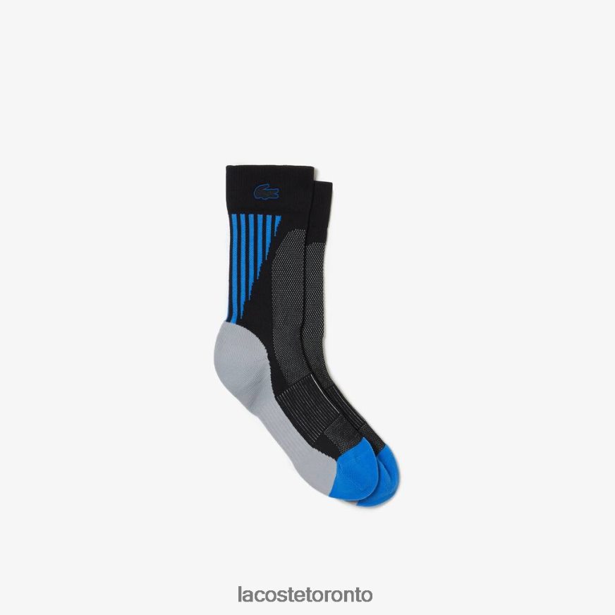 Clothing Lacoste SPORT Socks Black/Blue/Grey Chine Unisex Z60BPR1668