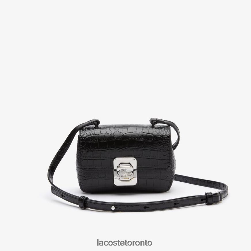 Bags & Leather Goods Lacoste Leather Crossbody Bag Black Women Z60BPR2888