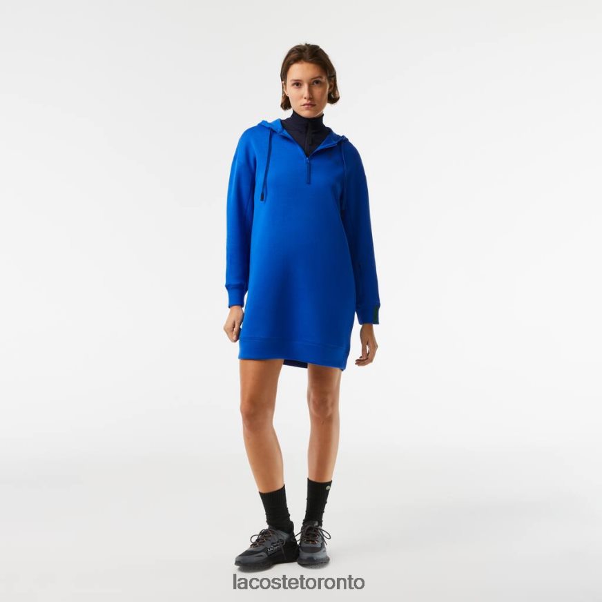 Clothing Lacoste Loose Fit Cotton Pique Dress Blue Women Z60BPR2473