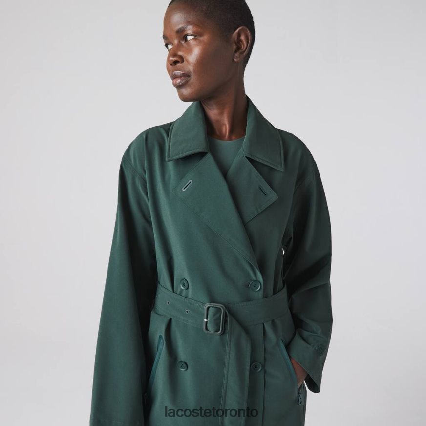 Clothing Lacoste Oversized Trench Coat Green Women Z60BPR2436