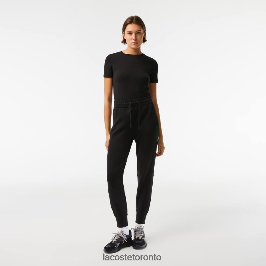 Clothing Lacoste Cotton Jersey Trackpants Black Women Z60BPR2404