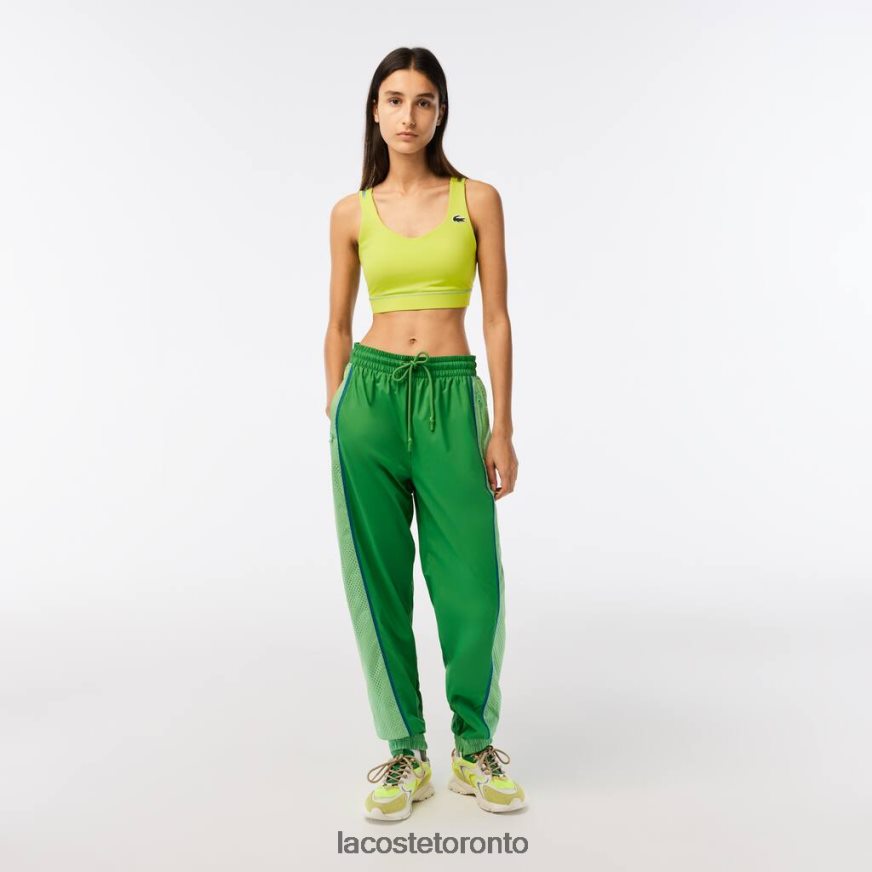 Clothing Lacoste Perforated Effect Track Pants Green Women Z60BPR2426