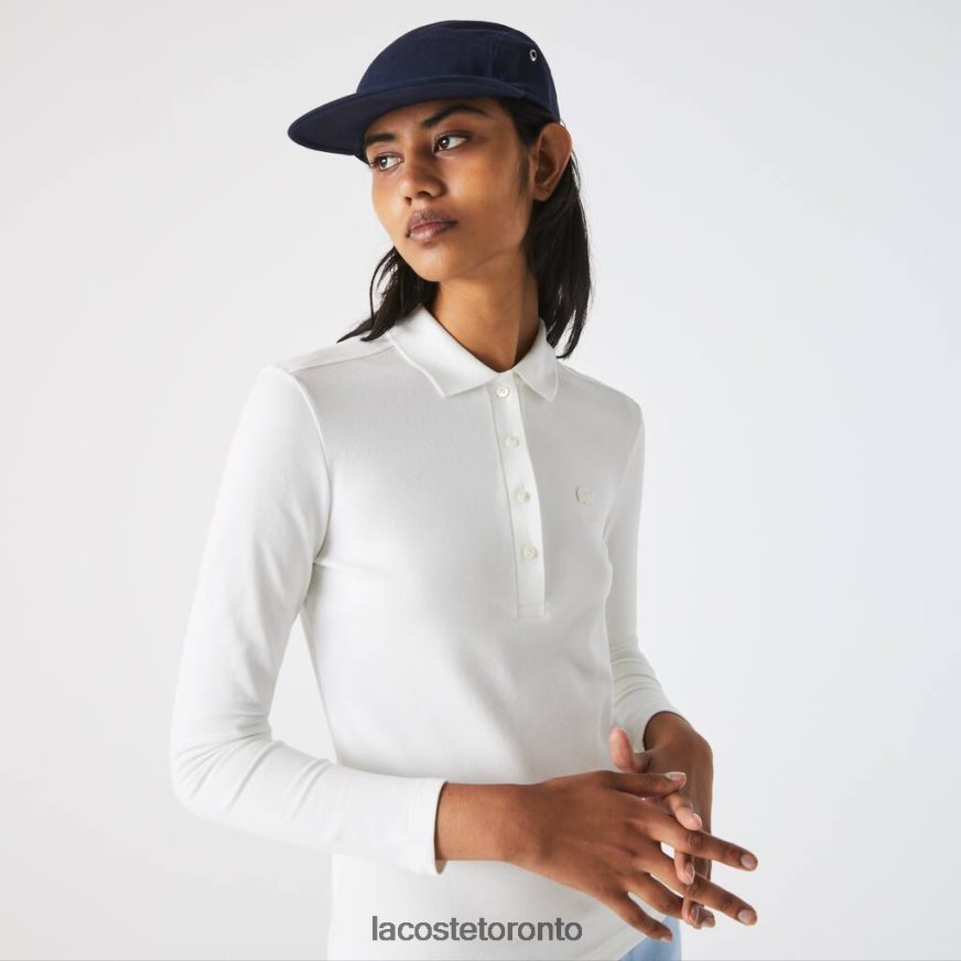 Clothing Lacoste Slim Fit Stretch Pique Polo White Women Z60BPR2480