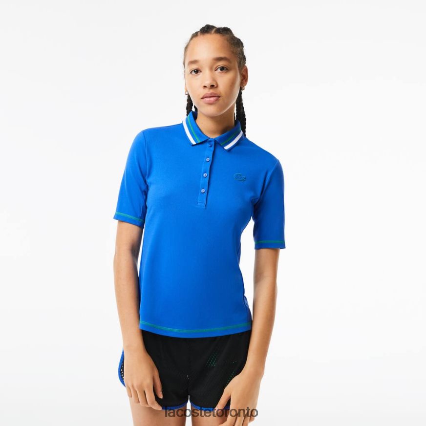 Clothing Lacoste Tennis Ultra-Dry Pique Polo Blue Women Z60BPR2367