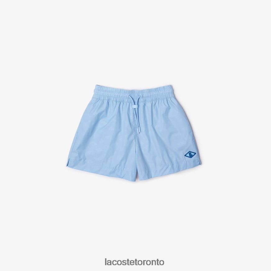 Clothing Lacoste Monogram Print Shorts Blue Women Z60BPR2458