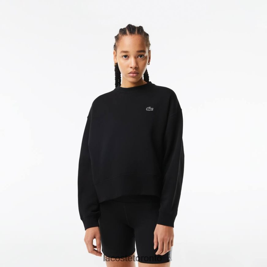 Clothing Lacoste Logo Back Sweatshirt Black Women Z60BPR2391