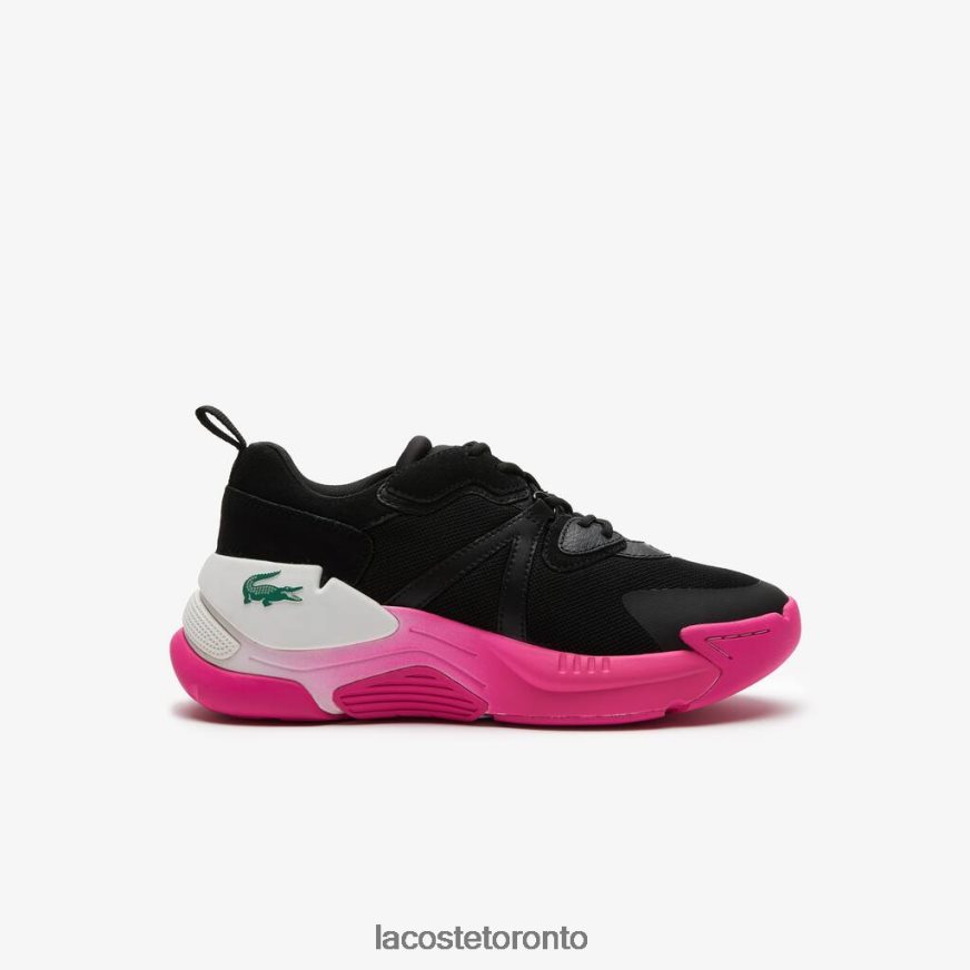 Shoes Lacoste LW2 Xtra Leather Sneakers Black/Pink Women Z60BPR2722